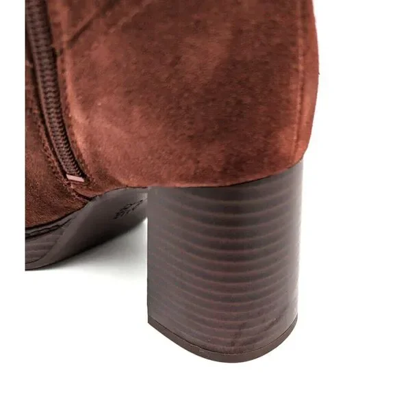 Naturalizer Women's Ona Platform Tall Boot Knee High Cappuccino Suede‎ SZ 7.5